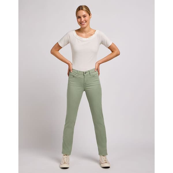 Lee Marion Straight Fit Jeans Grøn 36 / 33 Kvinde