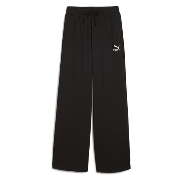 Puma Select Classics Ribbed Relaxed Mjukisbyxor Svart L Kvinna