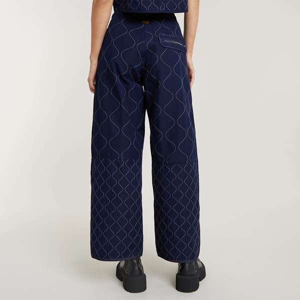 G-star Quilted Barrel Jeans Blå 28 / 28 Kvinna
