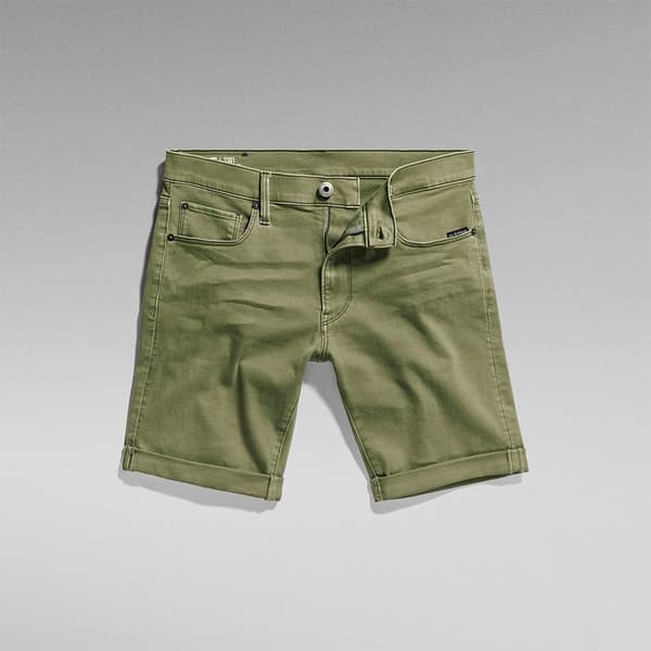 G-star 3301 Slim Fit Lyhyet Farkut Vihreä 35 Mies
