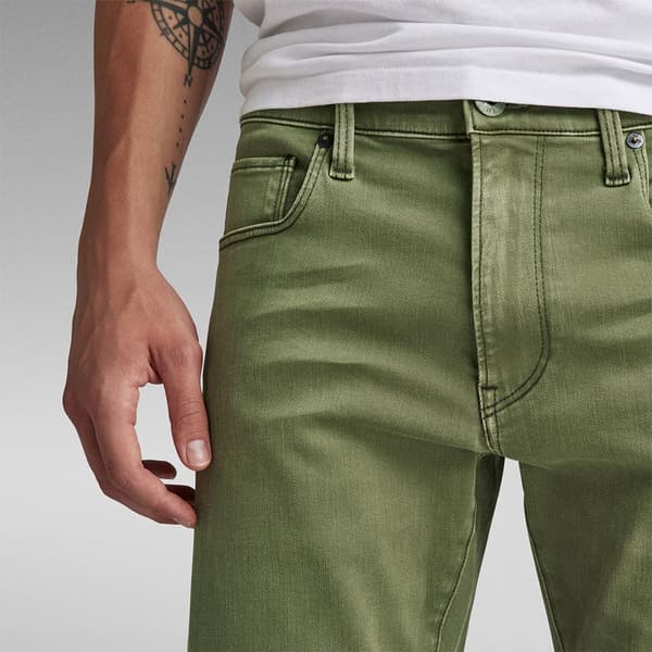G-star 3301 Slim Fit Lyhyet Farkut Vihreä 35 Mies