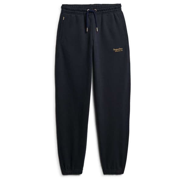Superdry Essential Logo Cuff Mjukisbyxor Blå XS Kvinna