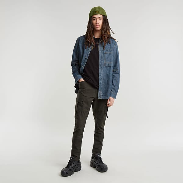 G-star Zip Pkt 3d Skinny Fit Cargobyxor Grå 31 / 34 Man