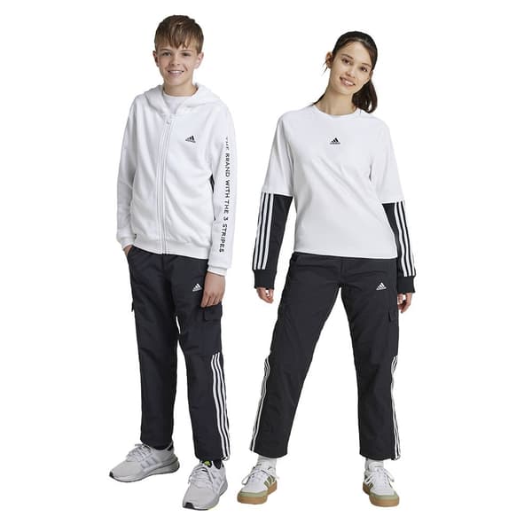 Adidas Street Jam Woven Cargobyxor Vit,Svart 7-8 Years Pojke