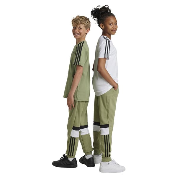 Adidas Tiberio 3 Stripes Colorblock Fleece Joggers Grönt 15-16 Years Pojke