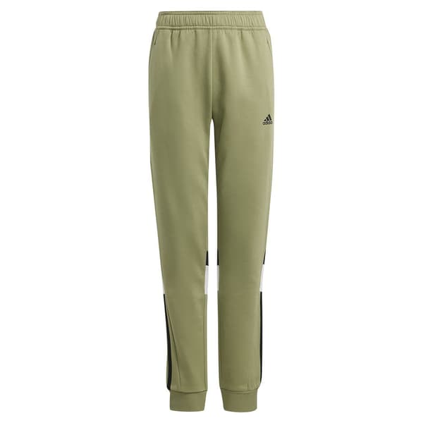 Adidas Tiberio 3 Stripes Colorblock Fleece Joggers Grönt 7-8 Years Pojke
