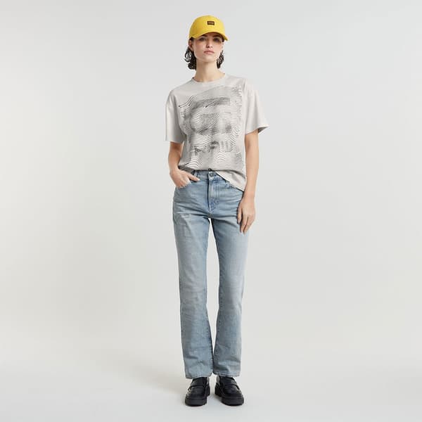 G-star Viktoria High Straight Jeans Blå 25 / 32 Kvinde