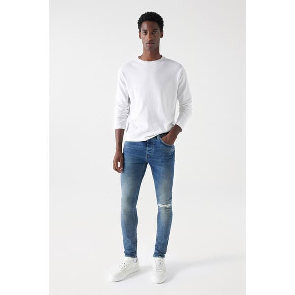Salsa Jeans 21007429 Skinny Fit Lavtaljede Jeans Blå 31 / 30 Mand