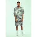 Miniatyrbillede 2 af 2: Grimey Supastar Satin Shorts Hvid,Sort XS Mand