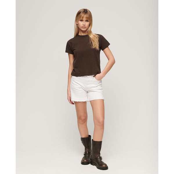 Superdry Vintage Mid Rise Cut Off Shortsit Beige 32 Nainen