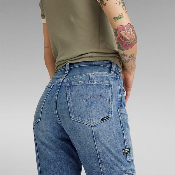 G-star Viktoria Utility High Straight Fit Jeans Blå 23 / 30 Kvinde