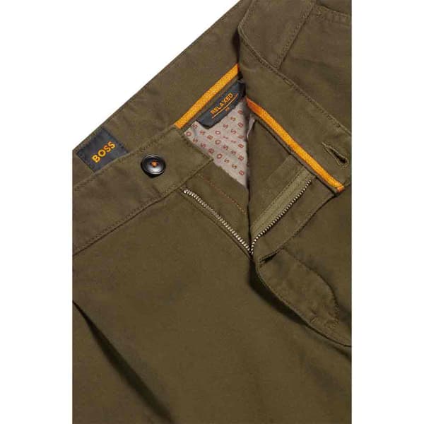 Boss Pleated 10268637 Chinobukser Grøn 36 / 34 Mand