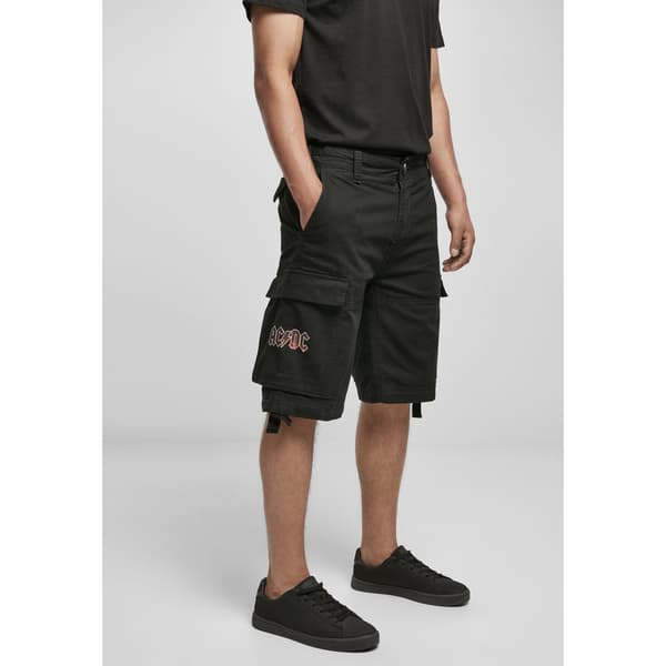 Urban Classics Acdc Logo Vintage Cargo Shorts Sort S Mand