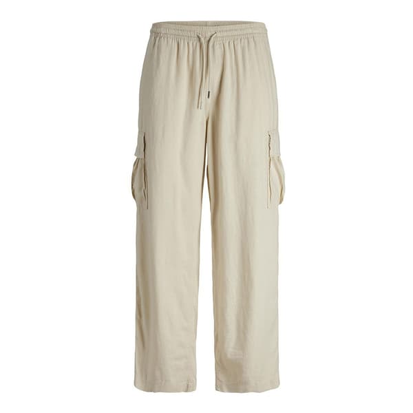 Jack & Jones Bill Nate Linen Blend Cargobyxor Beige 44 Man
