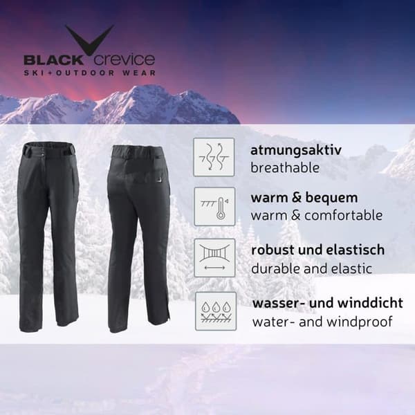 Svarta sprickbyxor - BCR251005 - skidbyxor för damer