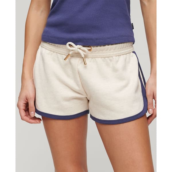 Superdry Essential Logo Racer Ub Shorts Beige L Kvinna
