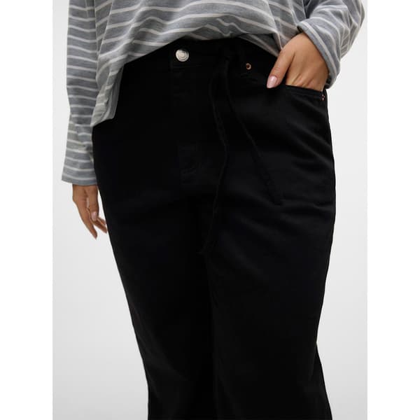 Vero Moda Curve Tessa Wide Ra118 Højtaljede Jeans Sort 52 / 32 Kvinde