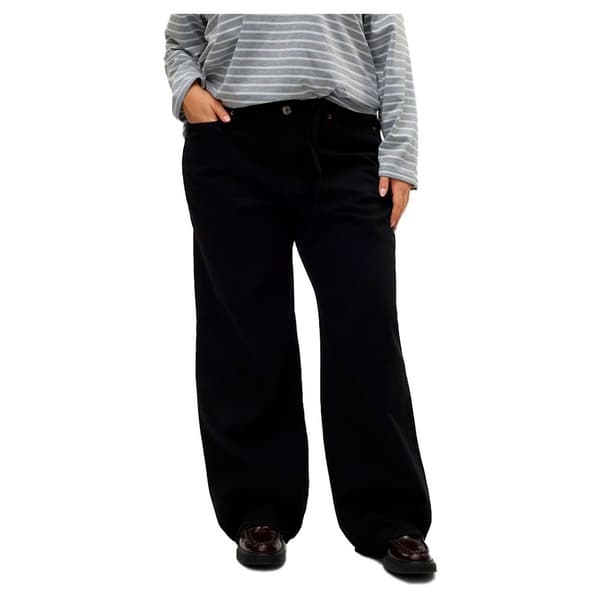 Vero Moda Curve Tessa Wide Ra118 Højtaljede Jeans Sort 52 / 32 Kvinde