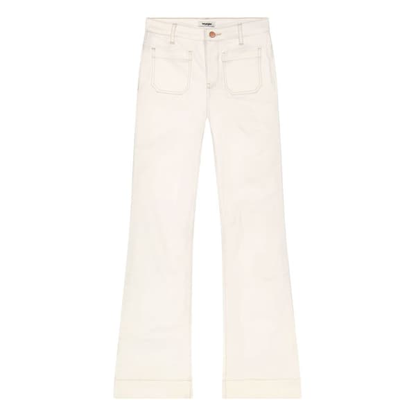 Wrangler 112351029 Flare Jeans Beige 27 / 32 Kvinna