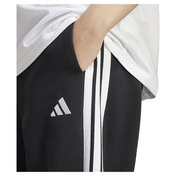 Adidas Essentials 3 Stripes Fleece Loose Fit Joggers Svart M Kvinna