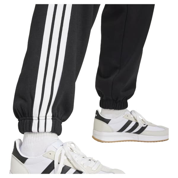 Adidas Essentials 3 Stripes Fleece Loose Fit Joggers Svart M Kvinna