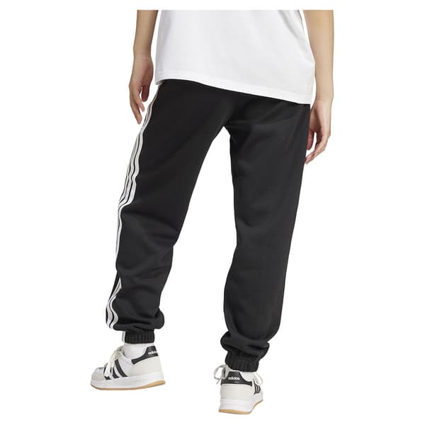 Adidas Essentials 3 Stripes Fleece Loose Fit Joggers Svart M Kvinna