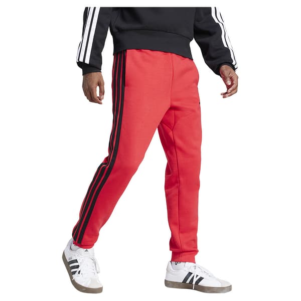 Adidas Essentials 3 Stripes Fleece Joggers Röd M / Regular Man