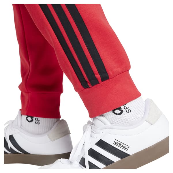 Adidas Essentials 3 Stripes Fleece Joggers Röd M / Regular Man