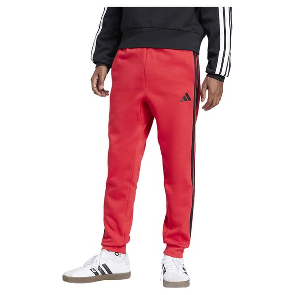 Adidas Essentials 3 Stripes Fleece Joggers Röd M / Regular Man