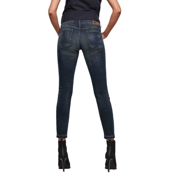 G-star 3301 Mid Waist Skinny Ripped Ankle Farkut Sininen 25 / 34 Nainen