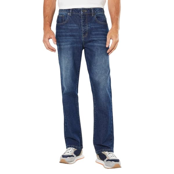 Burton Mens Cotton Bootcut Jeans Dark Wash 34S