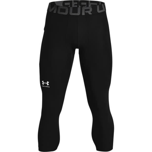 Under Armour HG Armour 3/4 Compression Leggings för män - Svart/Vit