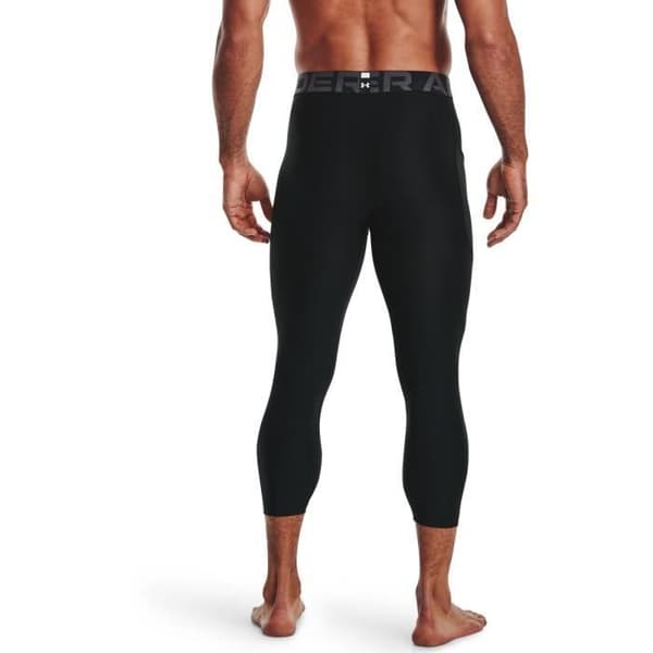 Under Armour HG Armour 3/4 Compression Leggings för män - Svart/Vit