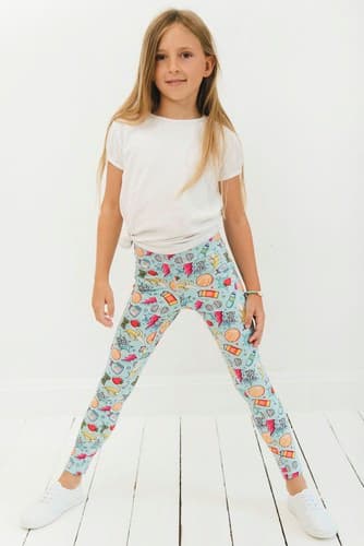Långa barnleggings - You Go Girl 128-134 cm