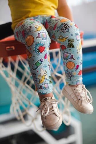 Långa barnleggings - You Go Girl 128-134 cm