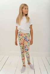 Långa barnleggings - Fjärilar 122-128 cm