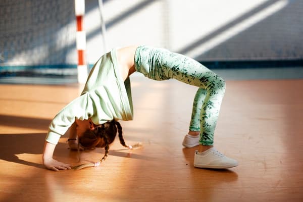 Långa barnleggings - Green Mint 86-92 cm