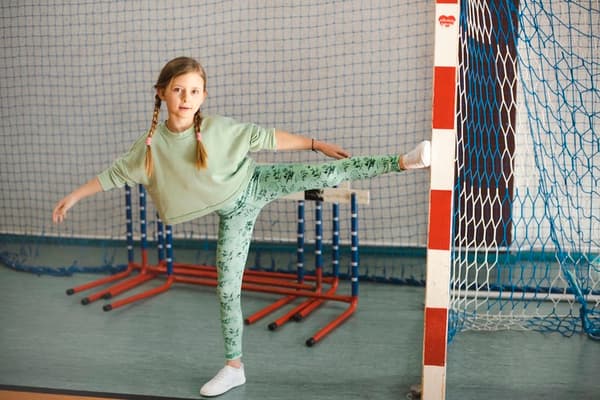 Långa barnleggings - Green Mint 86-92 cm