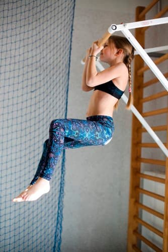 Långa barnleggings - Neon Splash 134-140 cm
