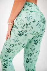 Lange leggings med høj talje - Mintgrøn M