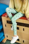 Miniatyrbillede 7 af 11: Lange leggings med høj talje - Mintgrøn XS høj
