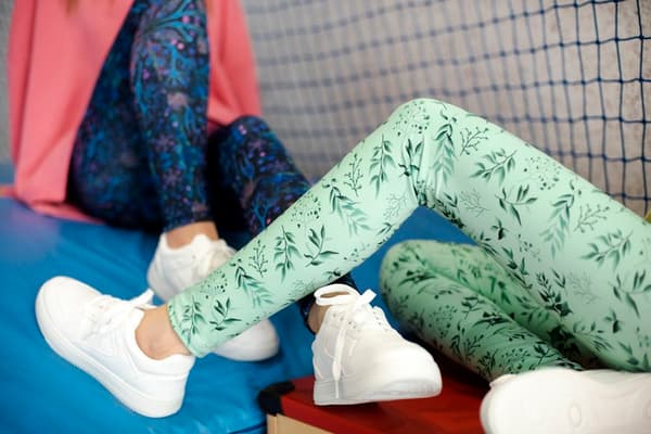 Korkeavyötäröiset pitkät leggingsit - mintunvihreät S pitkät