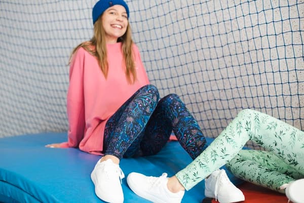 Korkeavyötäröiset pitkät leggingsit - Neon Splash S