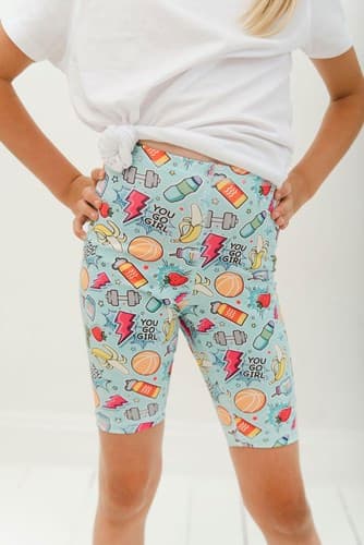 Korta barnleggings - You Go Girl 140-146 cm