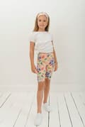 Miniatyrbillede 2 af 9: Korte børneleggings - Sommerfugle 128-134 cm