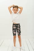 Miniatyrbillede 1 af 9: Børns korte leggings - kolibrier og blomster 86-92 cm