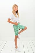 Miniatyrbillede 2 af 7: Korte børneleggings - Grøn mynte 146-152 cm