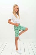 Miniatyrbillede 1 af 7: Korte børneleggings - Grøn mynte 146-152 cm