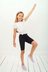 Korte børneleggings - Sort 86-92 cm
