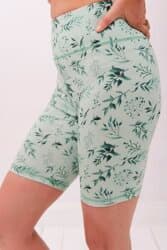Korta leggings med hög midja - Green-Mint L
